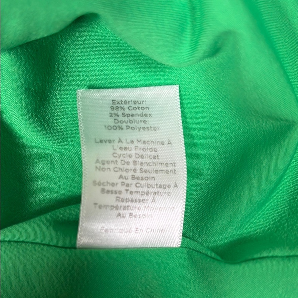 Talbots Women’s Vibrant Floral Green Sundress Scope Neck Ruffle Hem Lined Sz 8 - Picture 6 of 7